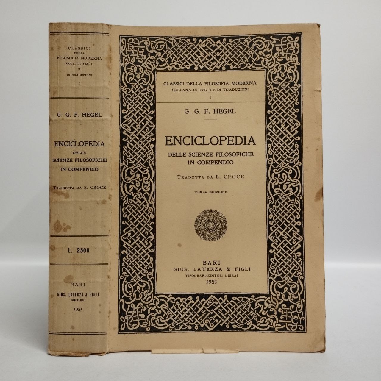 Enciclopedia Delle Scienze Filosofiche In Compendio. Hegel. Laterza ...