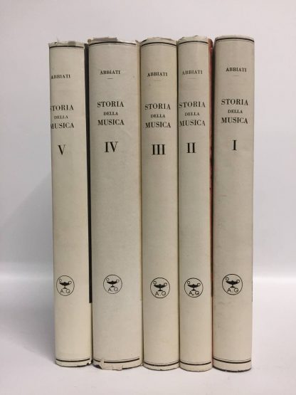 Storia della Musica. 5 vol.. Abbiati Franco. Garzanti, 1950.