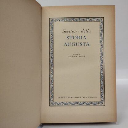 Scrittori della storia augusta (Vol. 1). Leopoldo Agnes (a cura di). Utet, 1960. - immagine 2