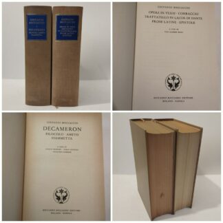 Opere (Vol I. Decameron, Filocolo, Ameto, Fiammetta. Vol II. Opere In Versi. Corbaccio. Trattatello in laude di Dante, Prose Latine, Epistole). Giovanni Boccaccio. Giorgio Ricci, Natalino Sapegno (a cura di). Ricciardi, 1952-1965.