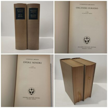 Lodovico Ariosto. Orlando Furioso.  Opere minori. (2 volumi). Cesare Segre, Lanfranco Caretti (a cura di). Ricciardi, 1954.