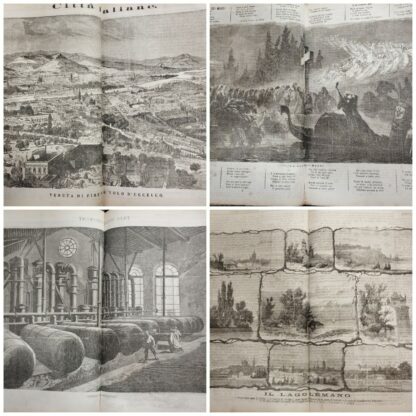 L'emporio pittoresco. Giornale illustrato. Anno I (dal 1 sett al 31 dic 1864 n. 1 al 17. Anno II (dal 1 gen al 30 giu 1865 n.18 al 43). La guerra in Danimarca nel 1864. AA.VV.. Sonzogno, 1864-1865. - immagine 3