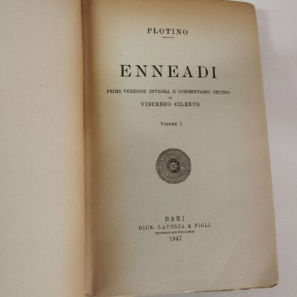 Enneadi. Tre volumi in quattro tomi. Plotino. Laterza, 1947. - immagine 3