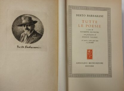 Tutte le poesie. Berto Barbarani. Mondadori, 1953.