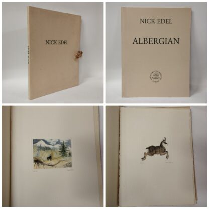 Albergian (6 incisioni numerate). Nick Edel. Stamperia del Borgo Po in Torino, 1988.