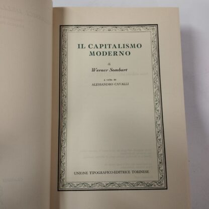 Il capitalismo moderno. Werner Sombart. Utet, 1978. - immagine 2