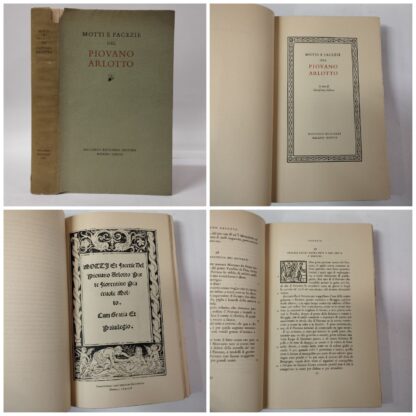 Motti e facezie del Piovano Arlotto. Piovano Arlotto (Arlotto Mainardi). Ricciardi, 1953.